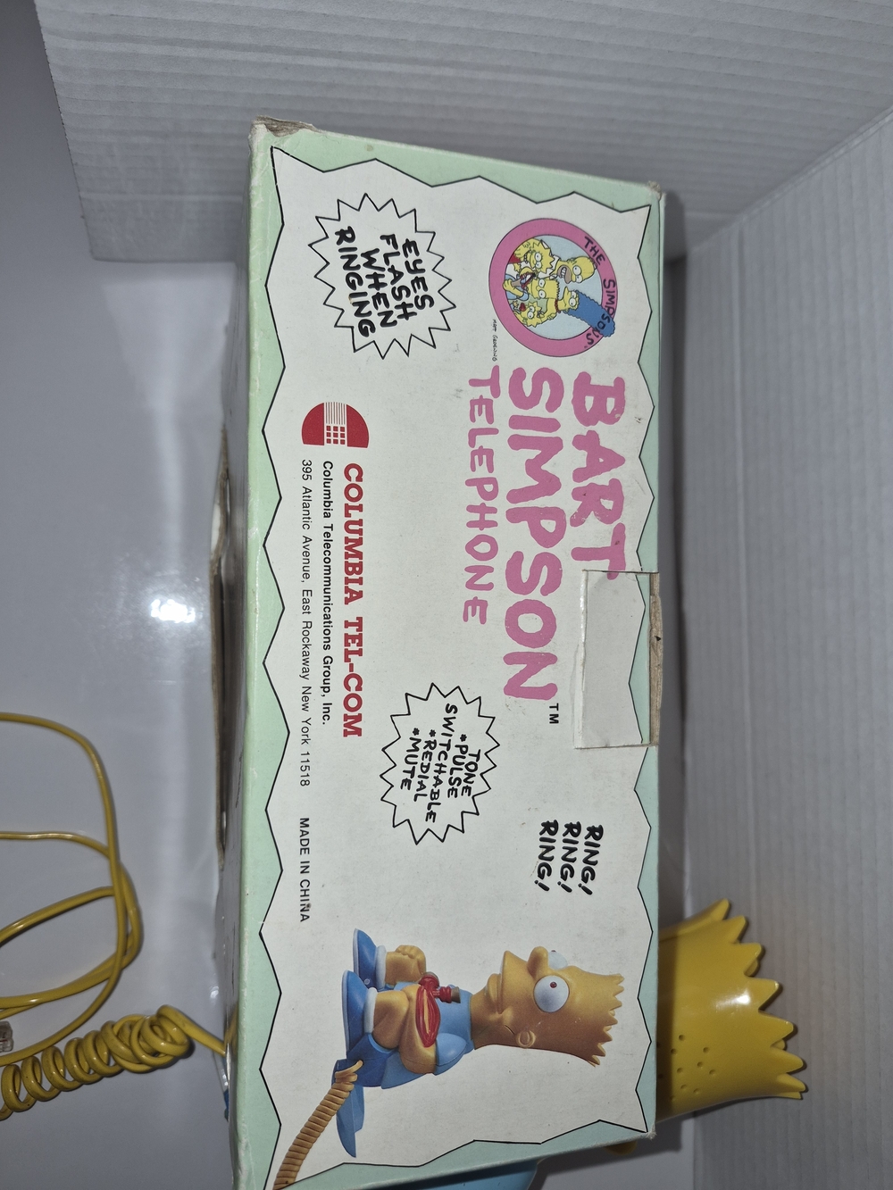 Vintage The Simpsons Bart Simpson Character Phone Columbia Communications - Picture 7 of 7